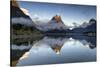 Mitre Peak reflected at Milford Sound, Fiordland National Park, South Island, New Zealand-Ed Rhodes-Stretched Canvas