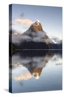 Mitre Peak reflected at Milford Sound, Fiordland National Park, South Island, New Zealand-Ed Rhodes-Stretched Canvas