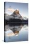 Mitre Peak reflected at Milford Sound, Fiordland National Park, South Island, New Zealand-Ed Rhodes-Stretched Canvas