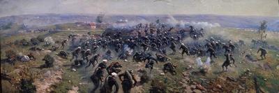 Battle of Gorni Dubnik on 24 October 1877, 1914-Mitrofan Borisovich Grekov-Stretched Canvas