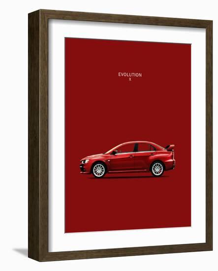 Mitsubishi Lancer Evolution X-Mark Rogan-Framed Art Print