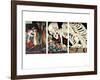 Mitsukini Defying the Skeleton Spectre, circa 1845-Kuniyoshi Utagawa-Framed Giclee Print