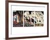 Mitsukini Defying the Skeleton Spectre, circa 1845-Kuniyoshi Utagawa-Framed Giclee Print