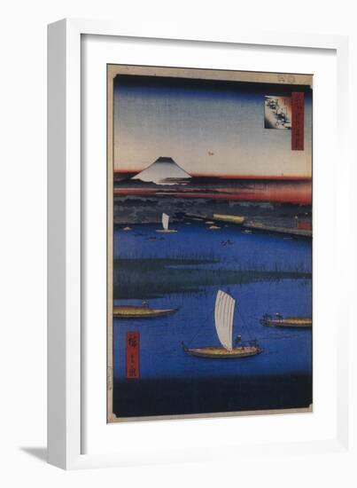 Mitsumata Wakarenofuchi (One Hundred Famous Views of Ed), 1856-1858-Utagawa Hiroshige-Framed Giclee Print