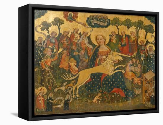 Mitteltafel Des Altars Mit Maria Und Dem Einhorn, Um 1410-1420-null-Framed Stretched Canvas