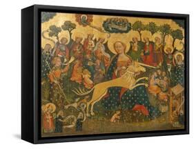 Mitteltafel Des Altars Mit Maria Und Dem Einhorn, Um 1410-1420-null-Framed Stretched Canvas