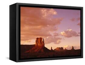 Mitten Buttes at Sunset in Monument Valley Navajo Tribal Park-James Randklev-Framed Stretched Canvas