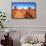 Mittens in Panoramic Landscape at Sunset, Monument Valley, Utah-Bill Bachmann-Framed Stretched Canvas displayed on a wall
