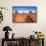 Mittens in Panoramic Landscape at Sunset, Monument Valley, Utah-Bill Bachmann-Framed Stretched Canvas displayed on a wall