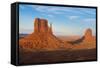Mittens in Panoramic Landscape at Sunset, Monument Valley, Utah-Bill Bachmann-Framed Stretched Canvas