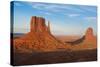 Mittens in Panoramic Landscape at Sunset, Monument Valley, Utah-Bill Bachmann-Stretched Canvas