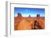 Mittens in Panoramic Landscape at Sunset, Monument Valley, Utah-Bill Bachmann-Framed Photographic Print