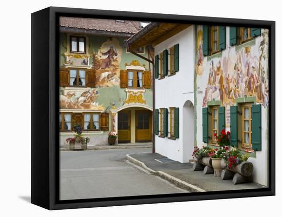 Mittenwald, Luftlmalerei, Bavaria, Germany-Alan Copson-Framed Stretched Canvas