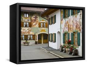 Mittenwald, Luftlmalerei, Bavaria, Germany-Alan Copson-Framed Stretched Canvas