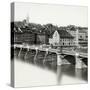 Mittlere Brucke over Rhine River in Basel-null-Stretched Canvas