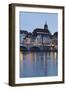 Mittlere Rheinbrucke Bridge and Martinskirche Church-Markus Lange-Framed Photographic Print