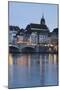 Mittlere Rheinbrucke Bridge and Martinskirche Church-Markus Lange-Mounted Photographic Print