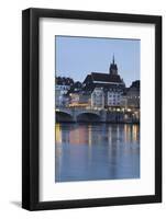 Mittlere Rheinbrucke Bridge and Martinskirche Church-Markus Lange-Framed Photographic Print