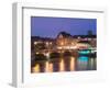 Mittlere Rhinebrucke and Rhine River, Basel, Switzerland-Walter Bibikow-Framed Photographic Print
