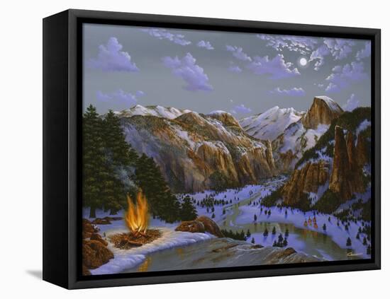 Miwok Indians At Yosemite-Eduardo Camoes-Framed Stretched Canvas