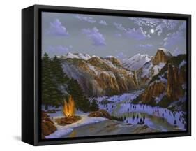 Miwok Indians At Yosemite-Eduardo Camoes-Framed Stretched Canvas