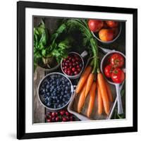 Mix of Fruits, Vegetables and Berries-Natasha Breen-Framed Photographic Print