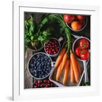 Mix of Fruits, Vegetables and Berries-Natasha Breen-Framed Photographic Print