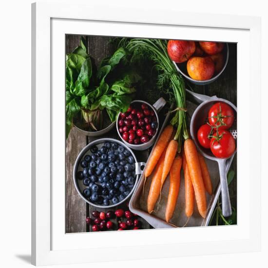 Mix of Fruits, Vegetables and Berries-Natasha Breen-Framed Photographic Print