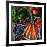 Mix of Fruits, Vegetables and Berries-Natasha Breen-Framed Photographic Print