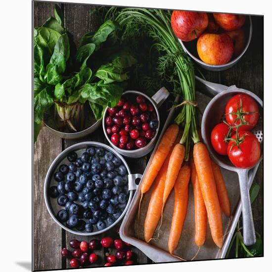 Mix of Fruits, Vegetables and Berries-Natasha Breen-Mounted Photographic Print