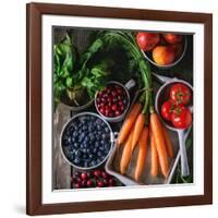 Mix of Fruits, Vegetables and Berries-Natasha Breen-Framed Photographic Print