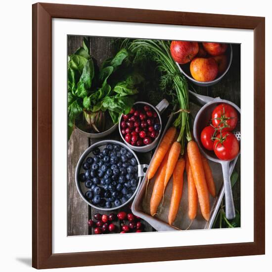 Mix of Fruits, Vegetables and Berries-Natasha Breen-Framed Photographic Print