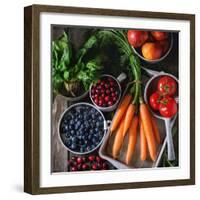 Mix of Fruits, Vegetables and Berries-Natasha Breen-Framed Photographic Print