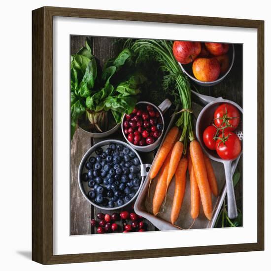 Mix of Fruits, Vegetables and Berries-Natasha Breen-Framed Photographic Print