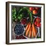 Mix of Fruits, Vegetables and Berries-Natasha Breen-Framed Photographic Print