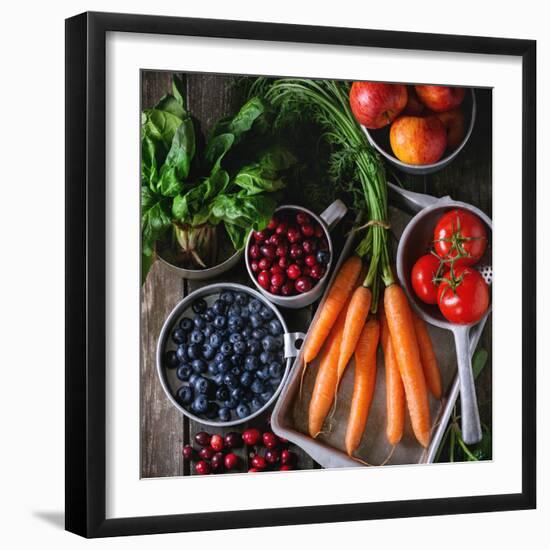 Mix of Fruits, Vegetables and Berries-Natasha Breen-Framed Photographic Print