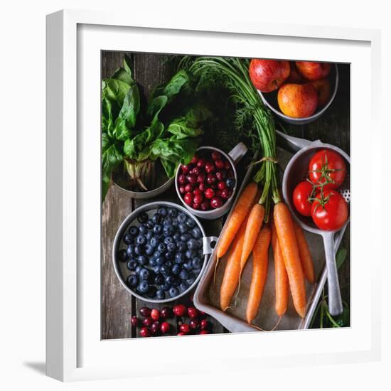 Mix of Fruits, Vegetables and Berries-Natasha Breen-Framed Photographic Print