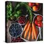 Mix of Fruits, Vegetables and Berries-Natasha Breen-Stretched Canvas