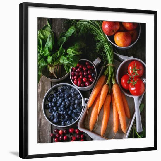 Mix of Fruits, Vegetables and Berries-Natasha Breen-Framed Giclee Print