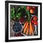 Mix of Fruits, Vegetables and Berries-Natasha Breen-Framed Giclee Print