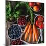 Mix of Fruits, Vegetables and Berries-Natasha Breen-Mounted Giclee Print