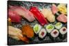 Mix Sushi Plate, Kyoto, Japan-Stefano Politi Markovina-Stretched Canvas