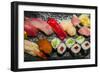 Mix Sushi Plate, Kyoto, Japan-Stefano Politi Markovina-Framed Photographic Print