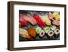Mix Sushi Plate, Kyoto, Japan-Stefano Politi Markovina-Framed Photographic Print
