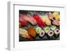 Mix Sushi Plate, Kyoto, Japan-Stefano Politi Markovina-Framed Photographic Print