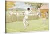 Mixed Doubles in the Grounds of a Stately Home-C.m. Brock-Stretched Canvas