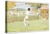 Mixed Doubles in the Grounds of a Stately Home-C.m. Brock-Stretched Canvas