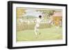 Mixed Doubles in the Grounds of a Stately Home-C.m. Brock-Framed Photographic Print