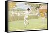 Mixed Doubles in the Grounds of a Stately Home-C.m. Brock-Framed Stretched Canvas