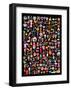 Mixed Emoticon Symbol Collage-null-Framed Art Print